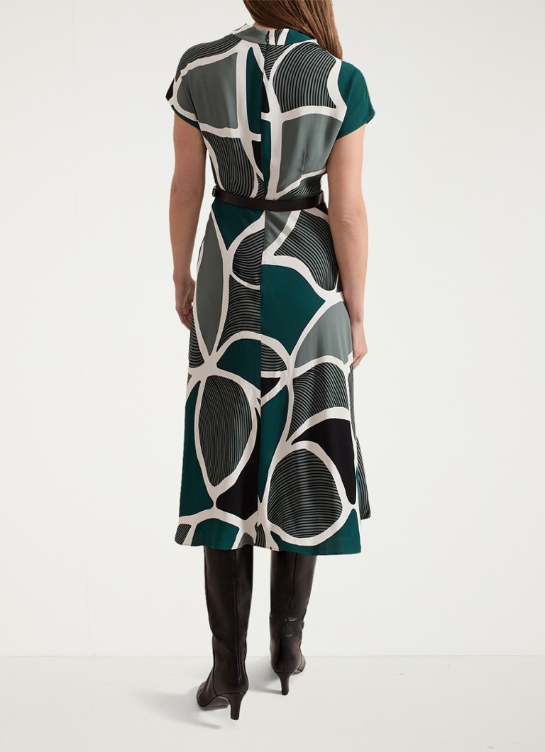 Vestido midi Phase Eight Petite Zaynab con mangas murciélago y cinturón.