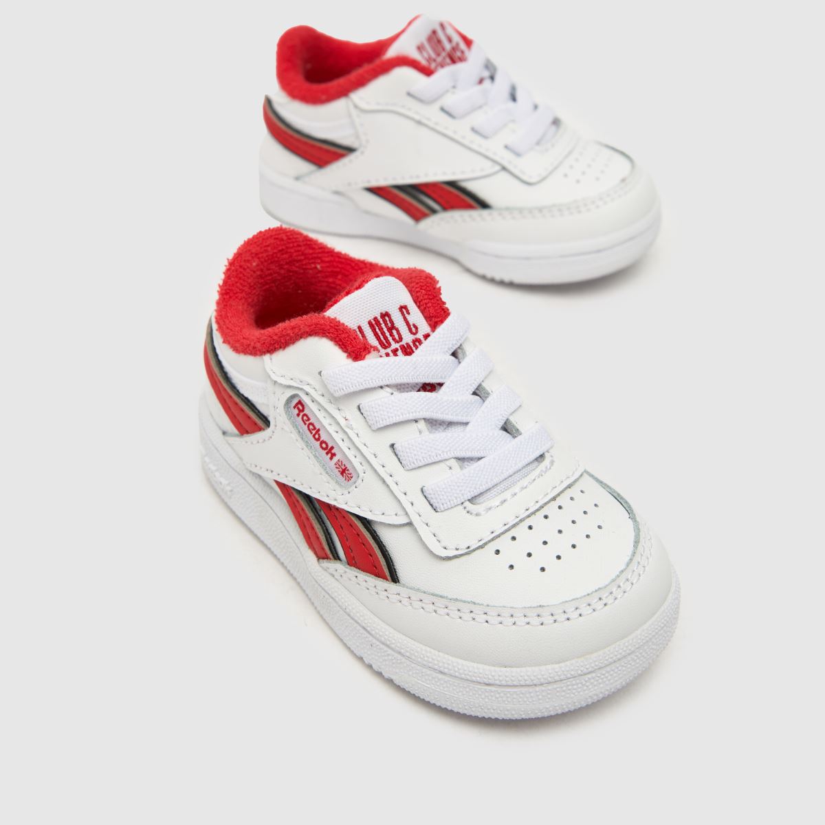 Reebok vita & röda Club C Revenge småbarnsskor