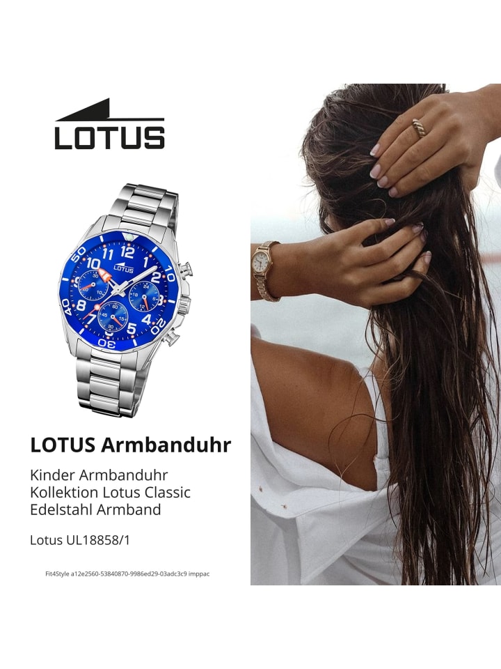 Lotus Chronograph-Armbanduhr Lotus Classic silber mittel (ca. 36mm) günstig kaufen onesize