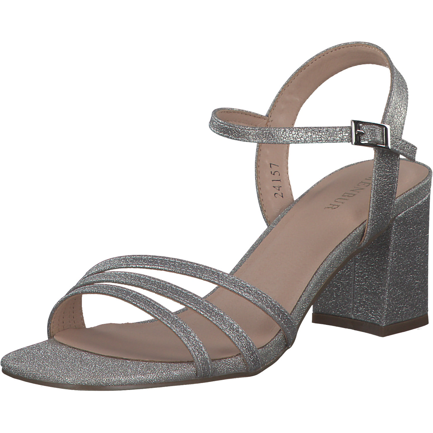 Menbur 24157, Plateau-Sandaletten, Damen, silber