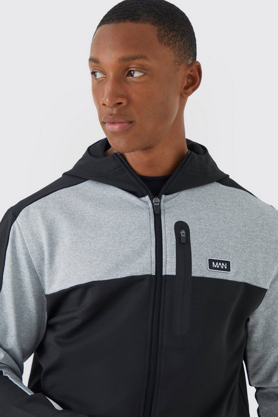 Man Active Hoodie mit Reißverschluss