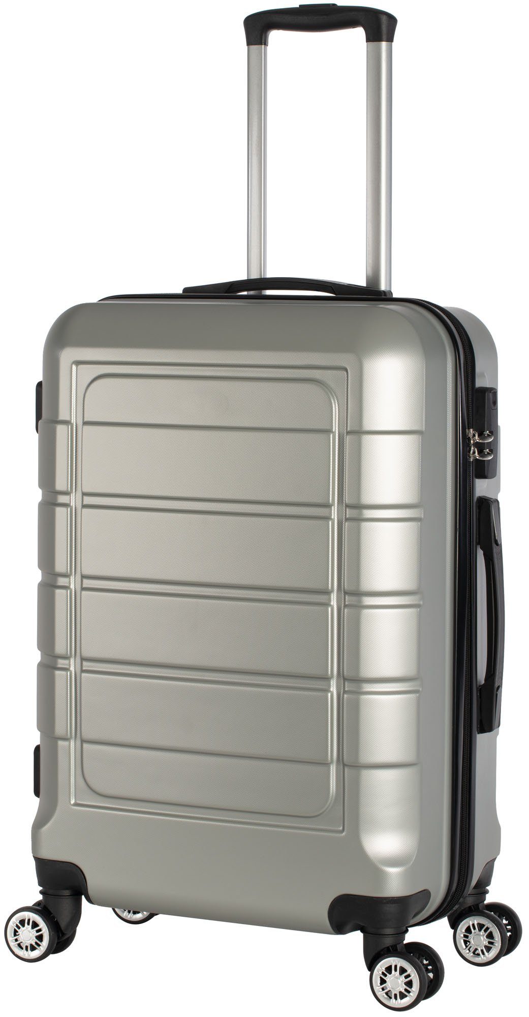 Cahoon Hartschalen-Trolley Koffer Hartschalenkoffer Trolley 4-Rollen Reisekoffer / 68 Liter = mittlere Größe, 4 Rollen