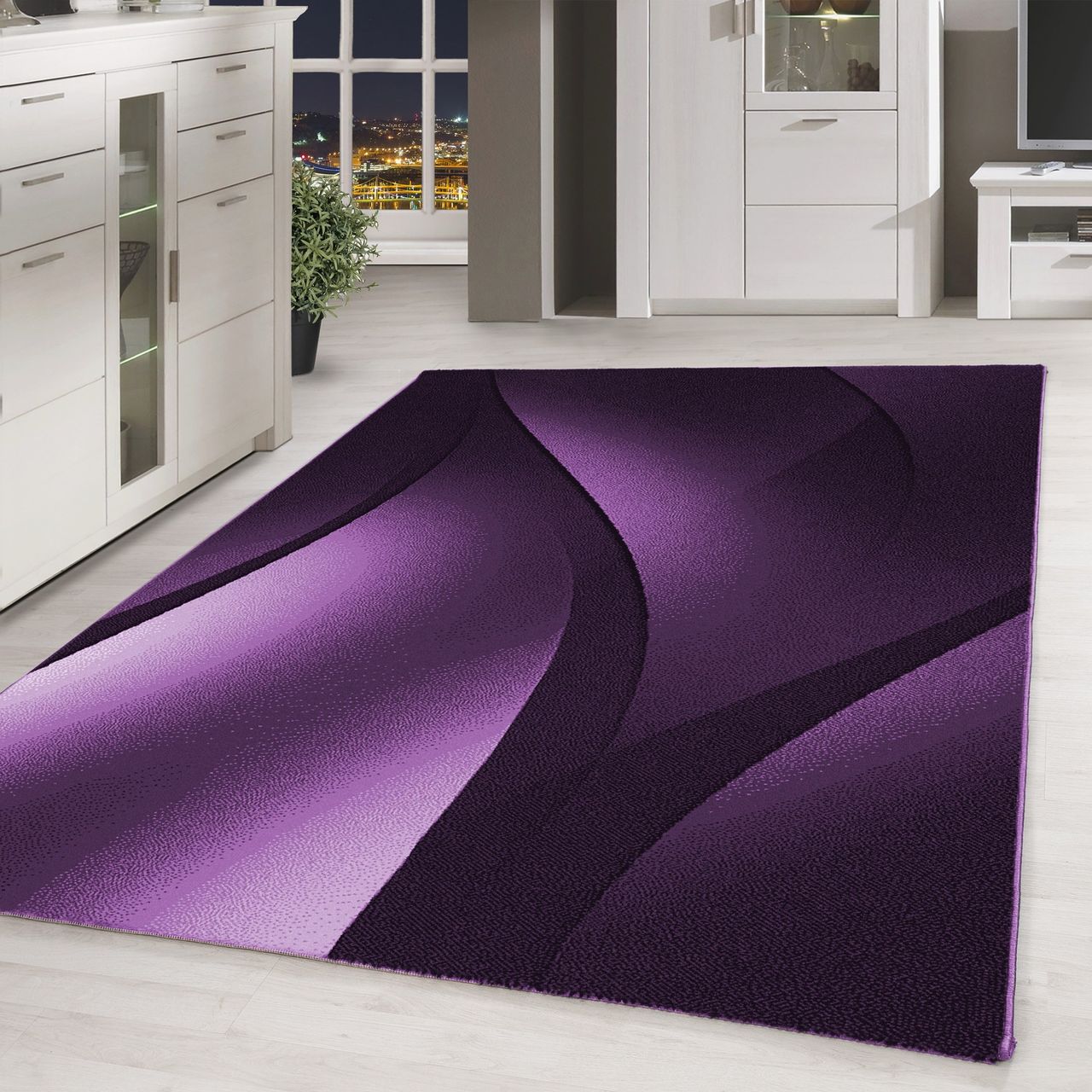 Ayyildiz Teppich, PLUS 8010, LILA, 280 x 370 cm