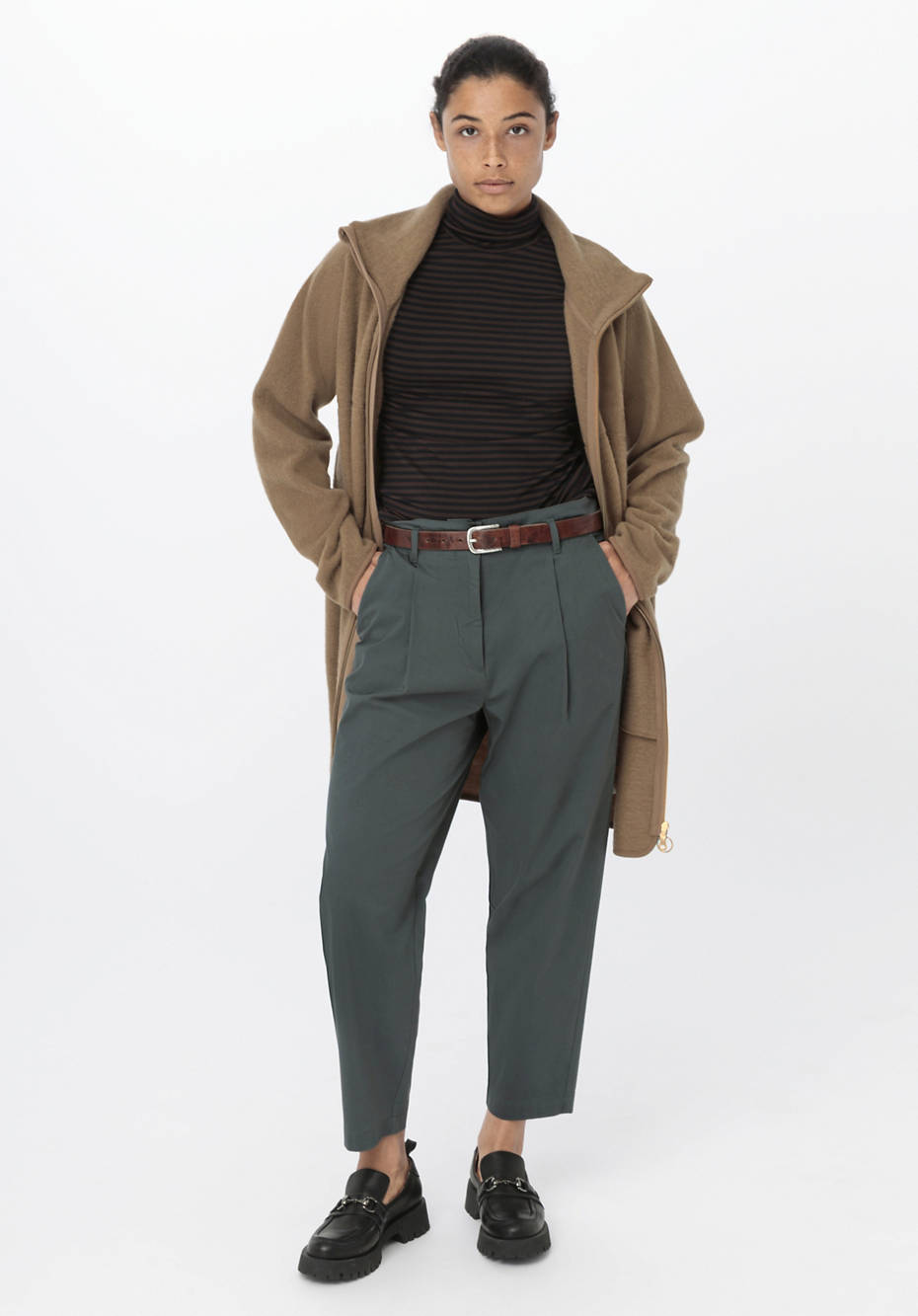 Wollfleece Mantel aus reiner Bio-Merinowolle