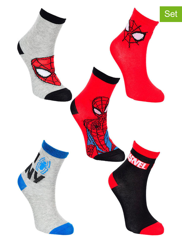 Spiderman 5er-Set: Socken 