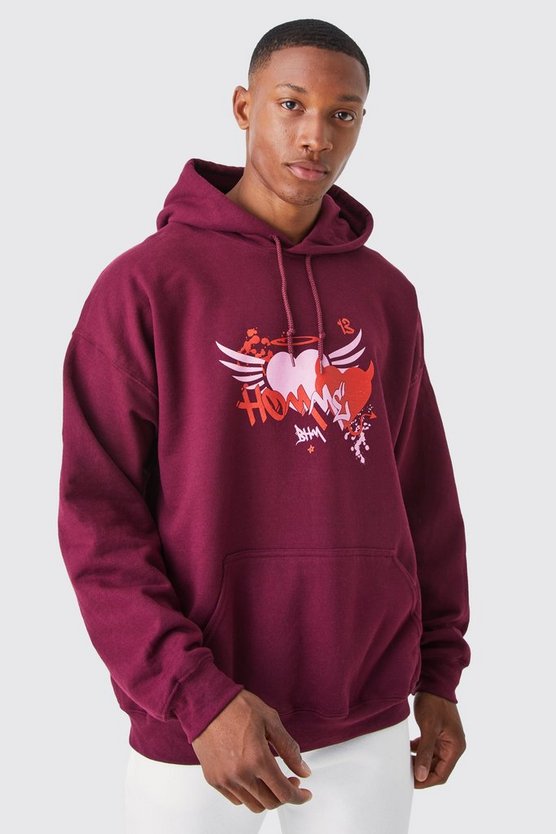 Hoodie mit Herz-Print