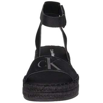 Calvin Klein Sporty Wedge Rope Sandal in schwarz