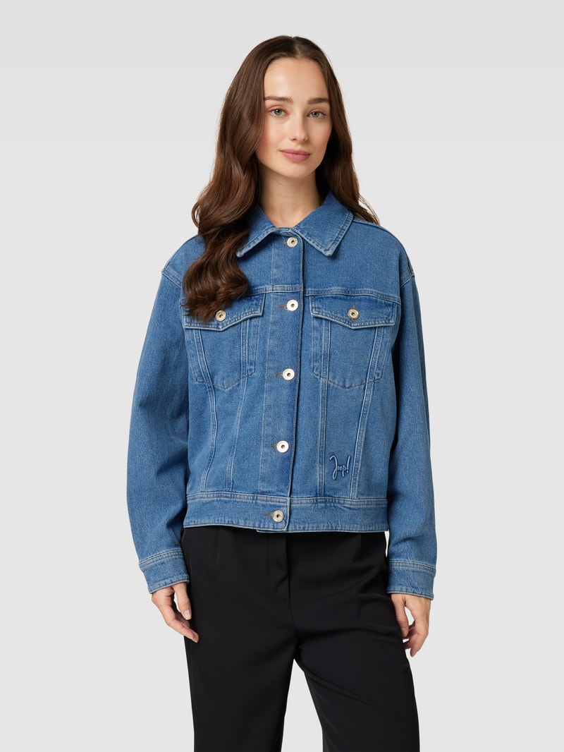 Jeansjacke mit Kentkragen in jeans