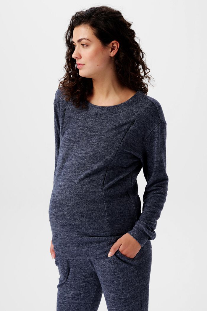 Langärmliges Zip-Sweatshirt mit Stillfunktion