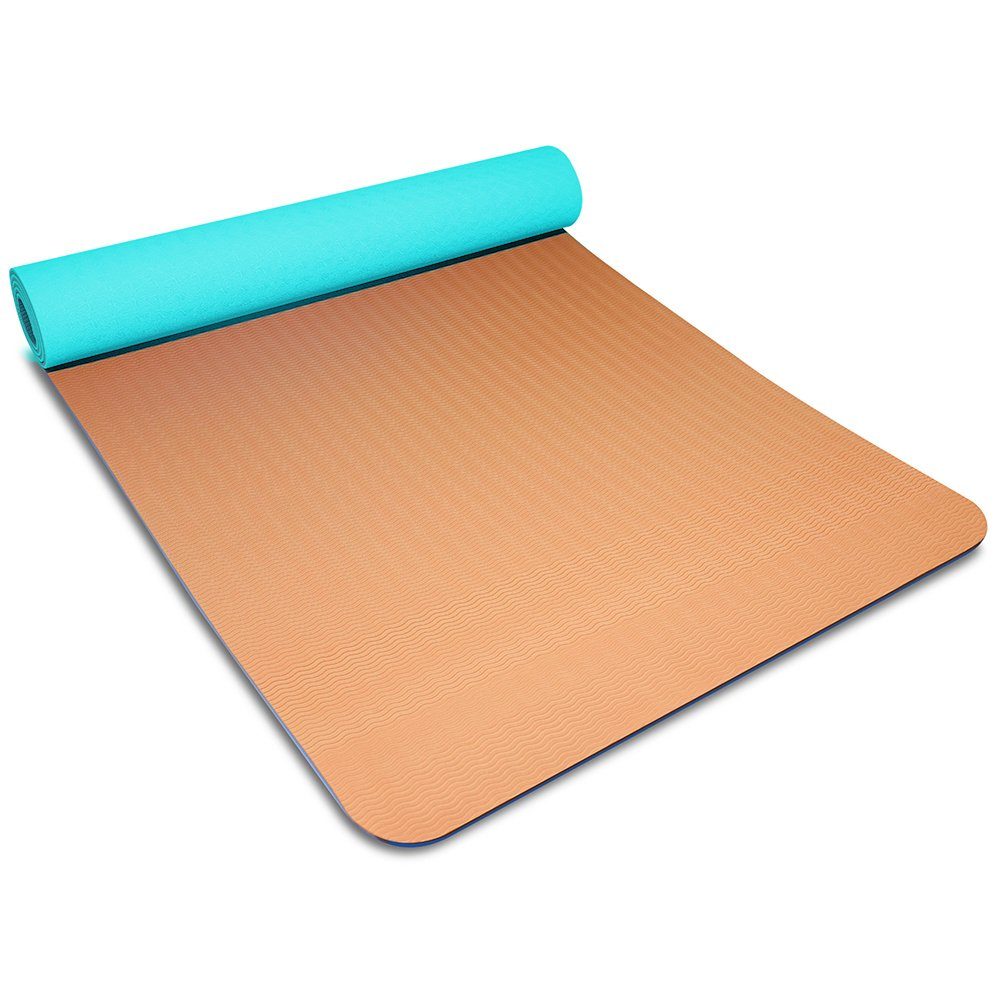 Fanci Home Yogamatte (TPE Gymnastik Matte Übungsmatten, Mit Ausrichtungslinien), rutschfest, hypoallergen und hautfreundlich, mit Tasche und Trageband