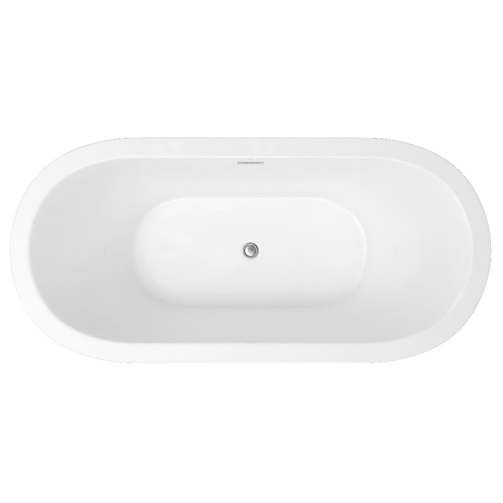 TroniTechnik Freistehende Badewanne Acrylbadewanne Standbadewanne Piperi 168cm x 80cm x 60cm