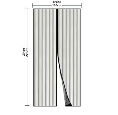 RESCH Insektenschutz-Vorhang Insektenschutz Vorhang Tür 220x110cm, Mückenschutz, Fliegengitter, (Insektensicherheitsnetz, feinmaschiges Tür Netz gegen Insekten, Fliegennetz, Insektenschutzgitter, Mückennetz hochwertige Kunststoff), Schutzvorhang, Tür
