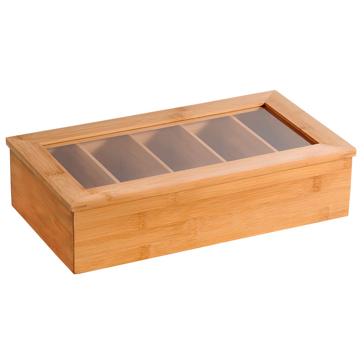 Kesper Bambus Teebox mit 5 Fächern