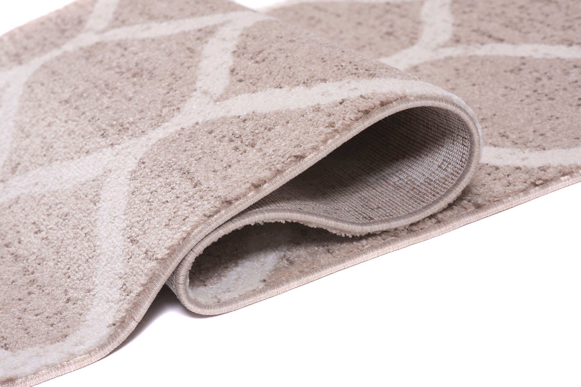 Läufer Läufer Flurläufer Modern für Vorzimmer, Küche - Beige Creme, Mazovia, 70 x 100 cm, Kurzflor, Meterware, Höhe 10 mm, Kurzflor - niedrige Florhöhe
