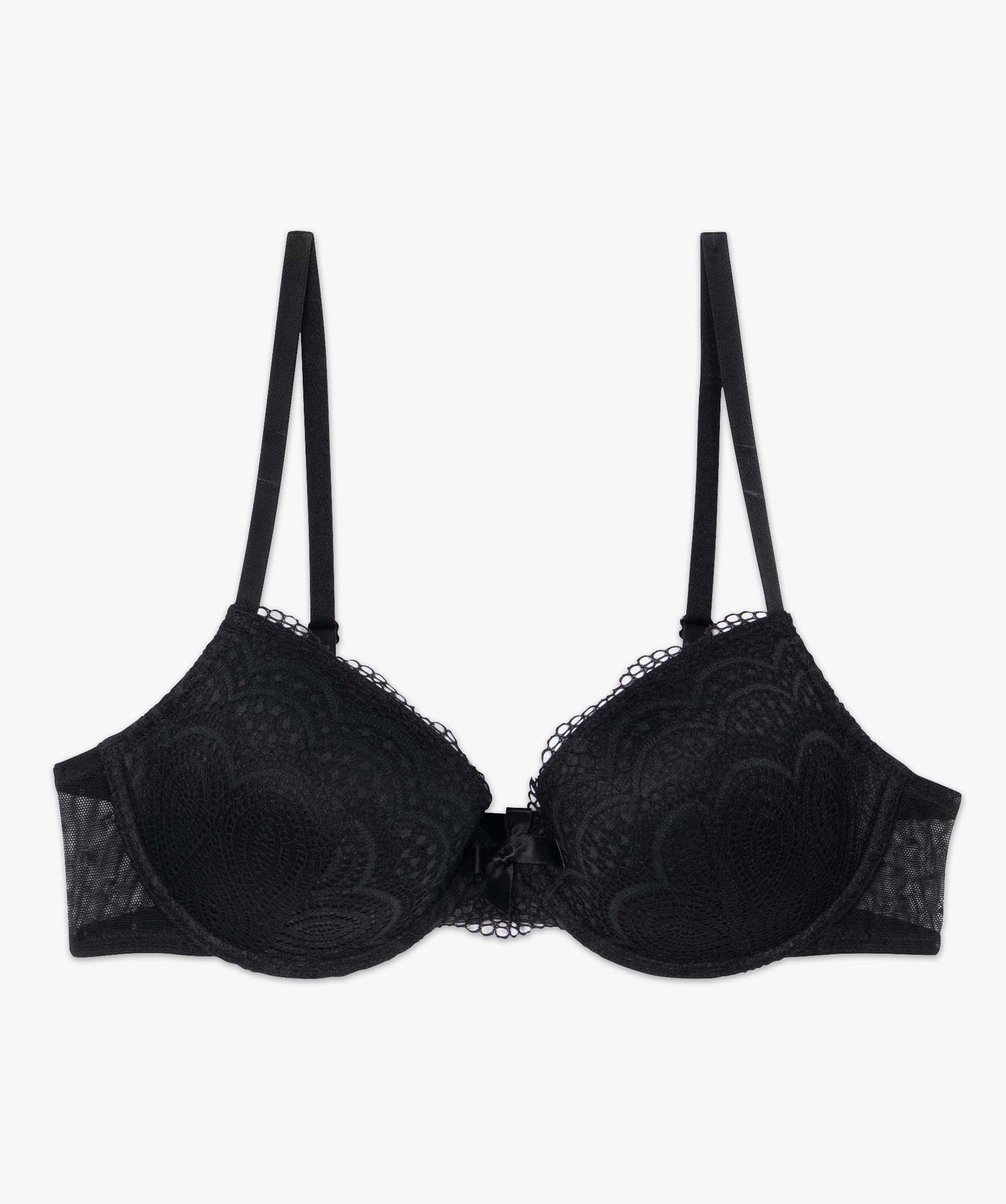 Soutien-gorge corbeille en dentelle à armatures femme noir | GEMO