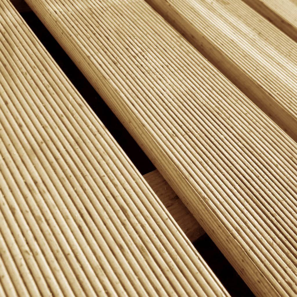Teppichboden Terrassenfliesen 6 Stk. 50x50 cm Holz Grün, vidaXL, Höhe: 3.2 mm