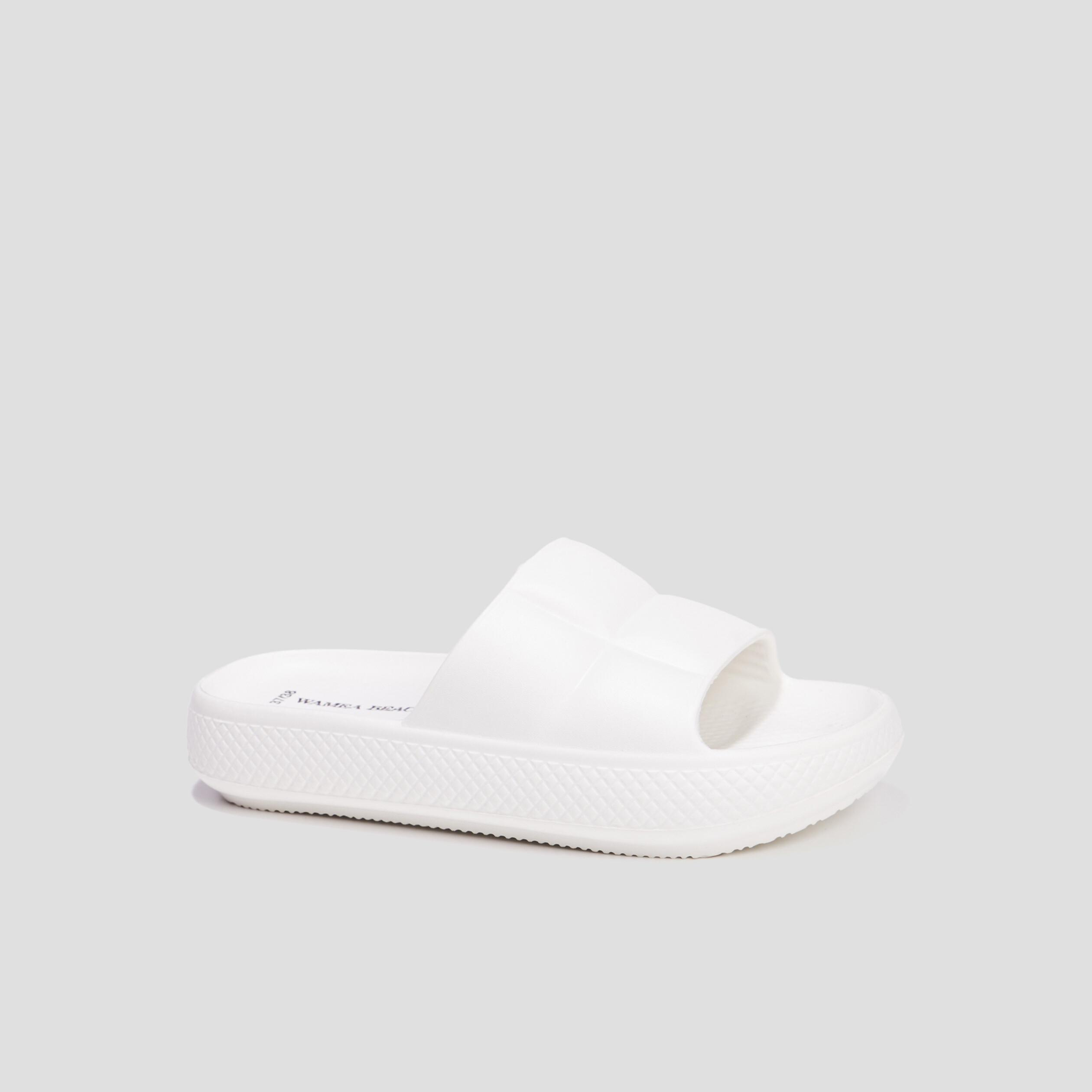 Mules compensées matelassés Wamea Beach blanc femme | La Halle