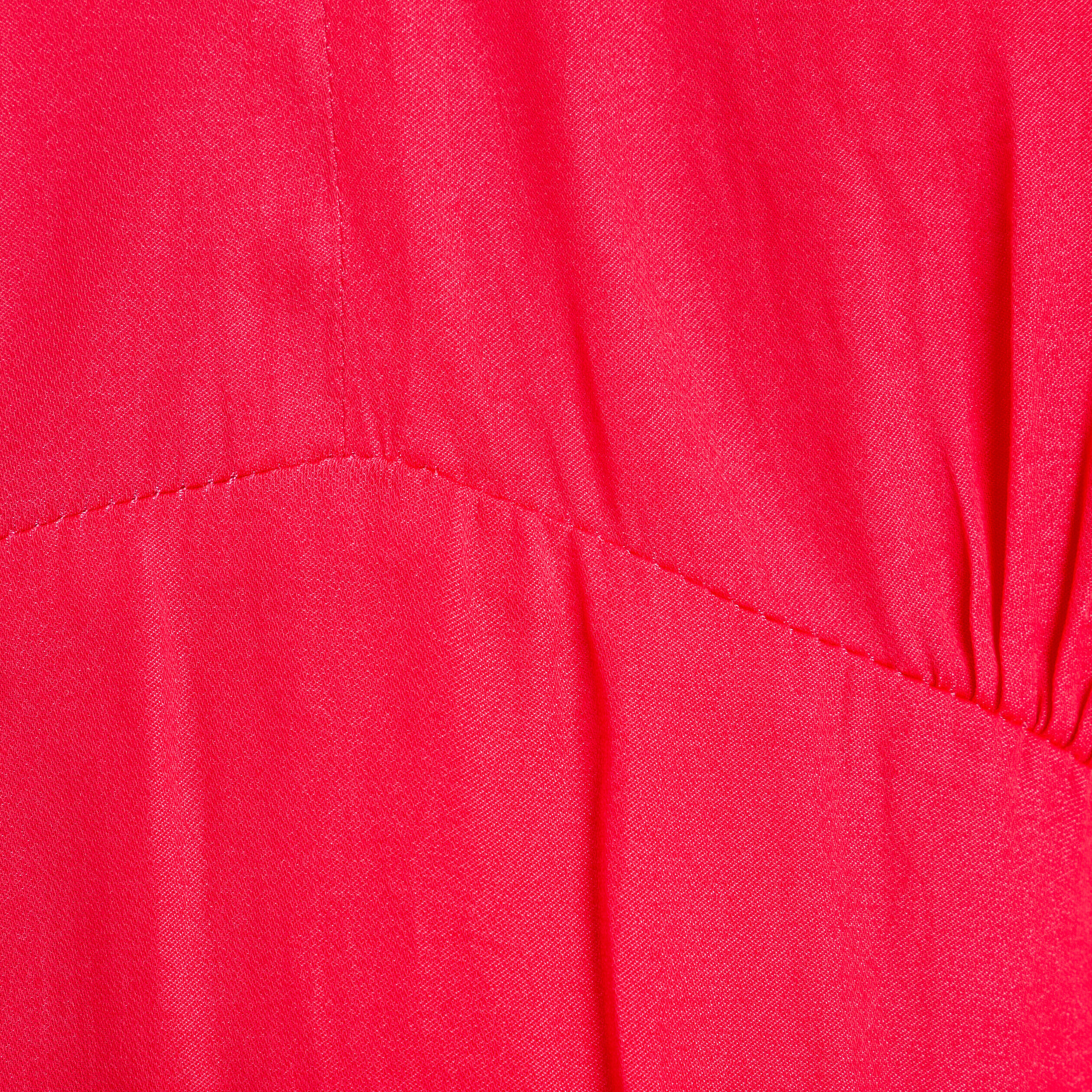 Robe cintrée satin col en V rose vif femme | Cache Cache