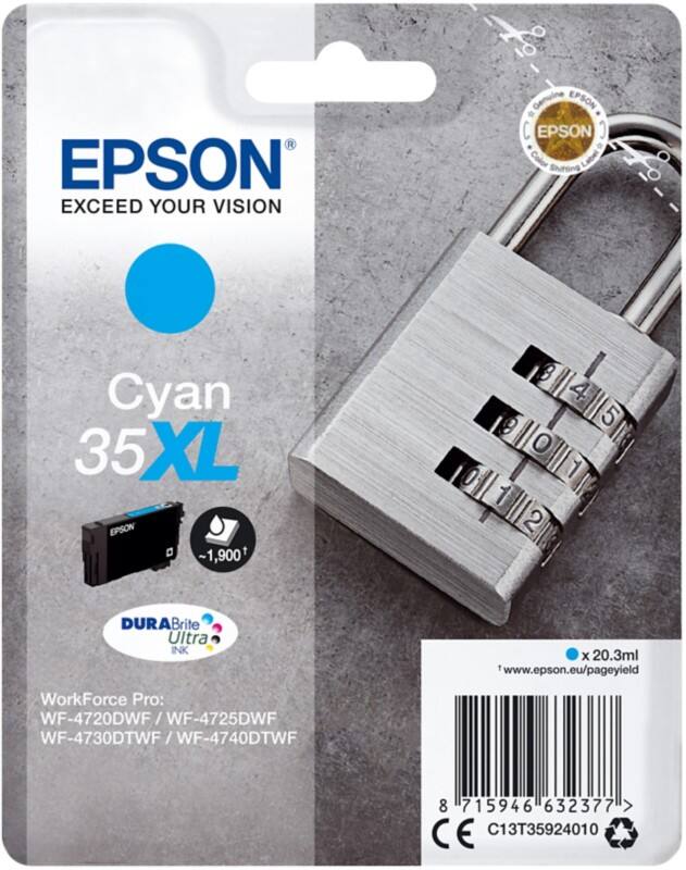 Epson 35XL Original Tintenpatrone C13T35924010 Cyan