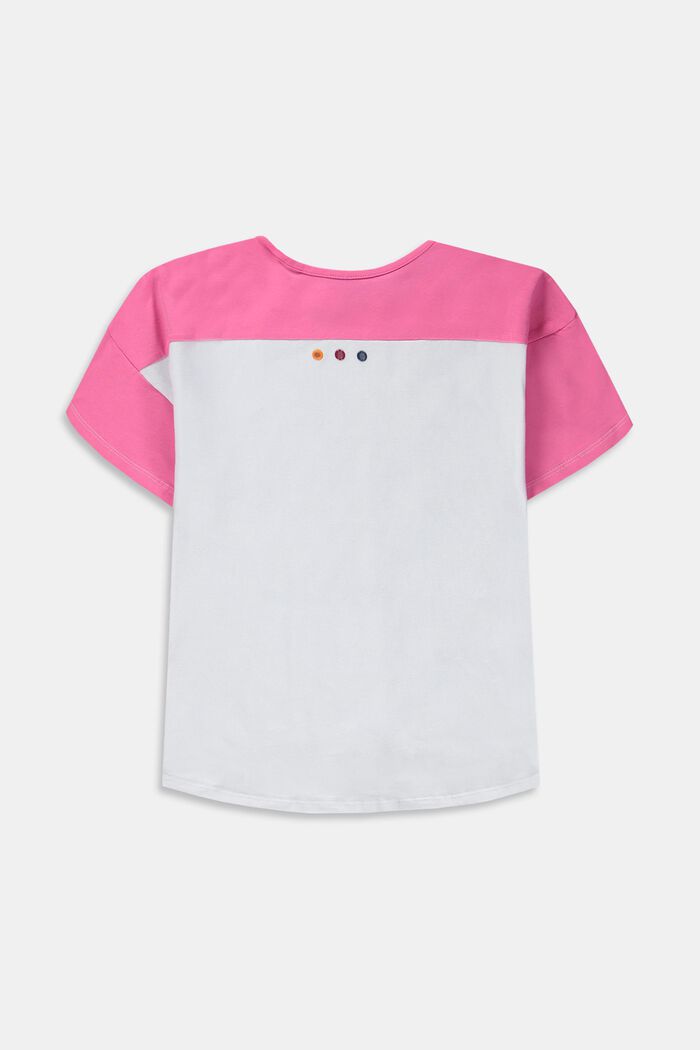 Baumwoll-T-Shirt mit positivem Print auf der Brust