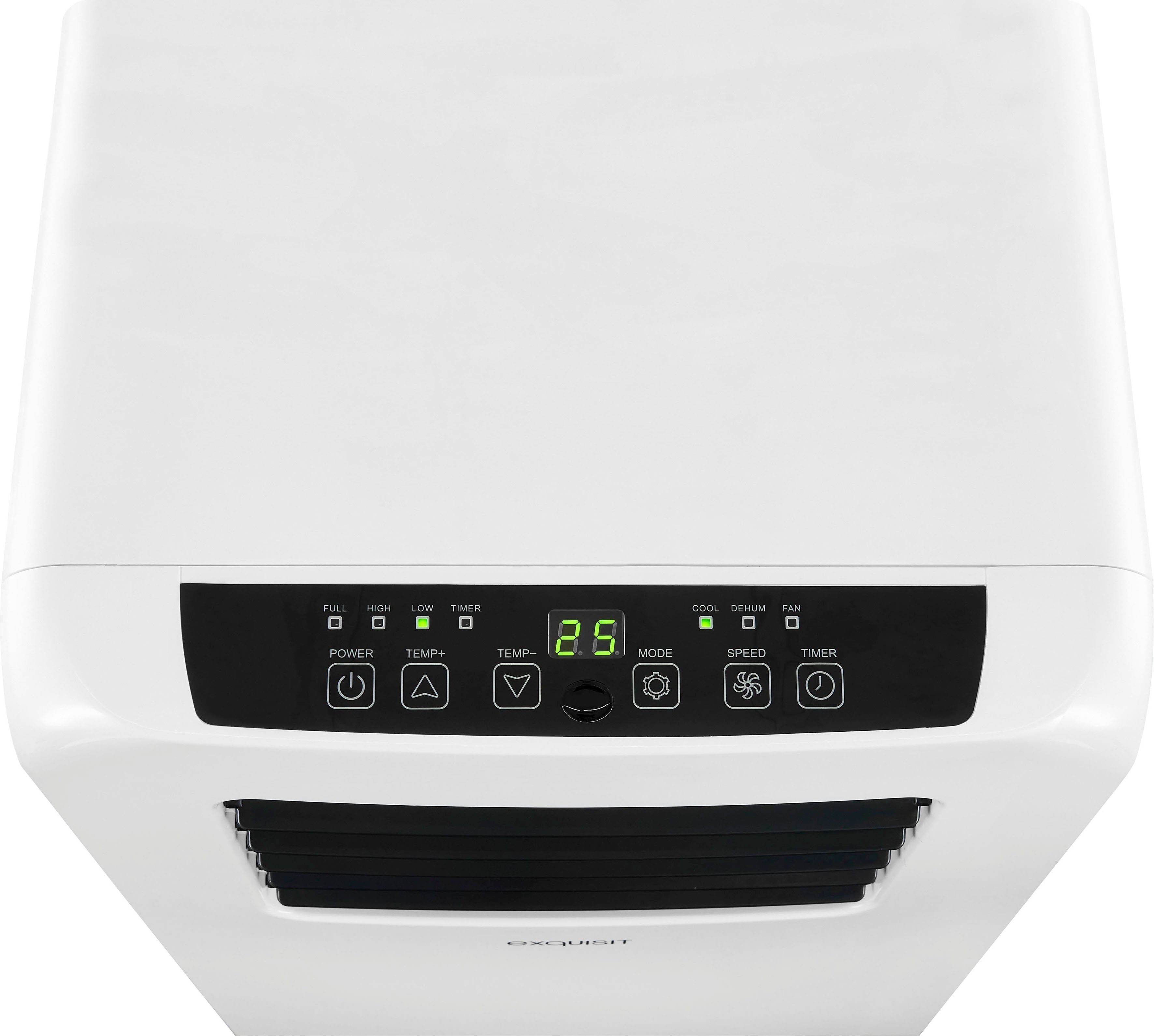 exquisit 3-in-1-Klimagerät CM 30953 we, Luftkühlung - Entfeuchtung - Ventilation, geeignet für 30 m² Räume