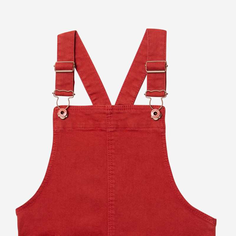 Robe salopette fille jean brique rouge Catimini