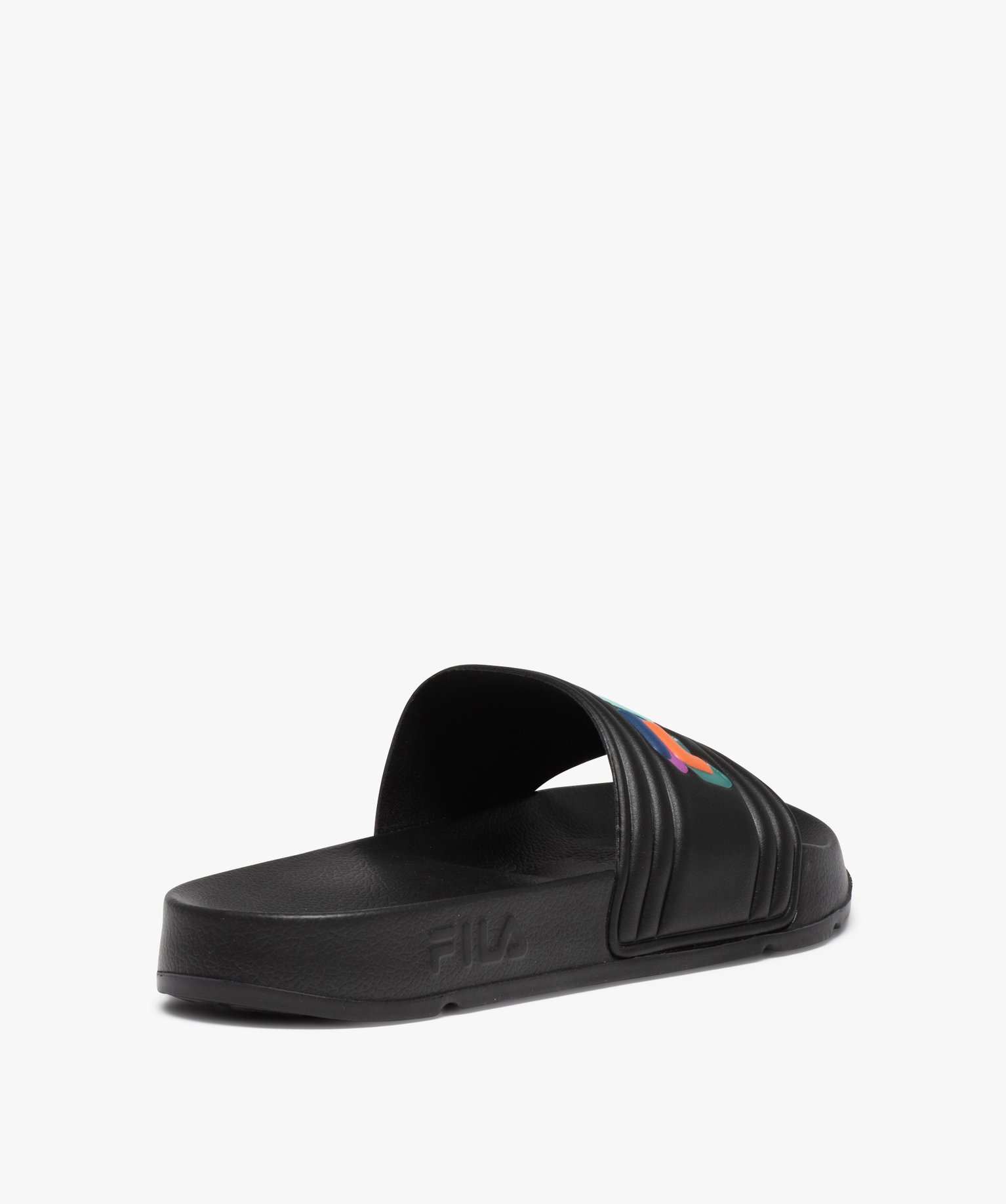 Mules de piscine homme à bandeau coloré en relief - Fila noir | GEMO