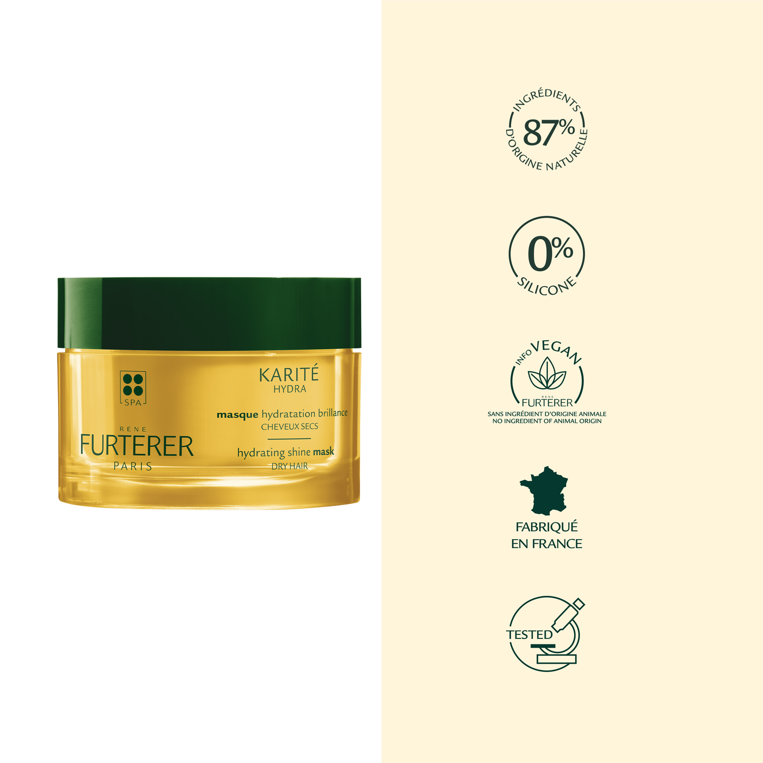 René Furterer Masque Hydratation Brillance Karité Hydra - Cheveux secs