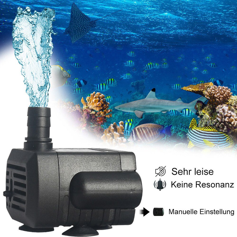 Rosnek Teichpumpe Mini Wasserpumpe,5V,USB,für Aquarium Tischbrunnen, 200 l/h max