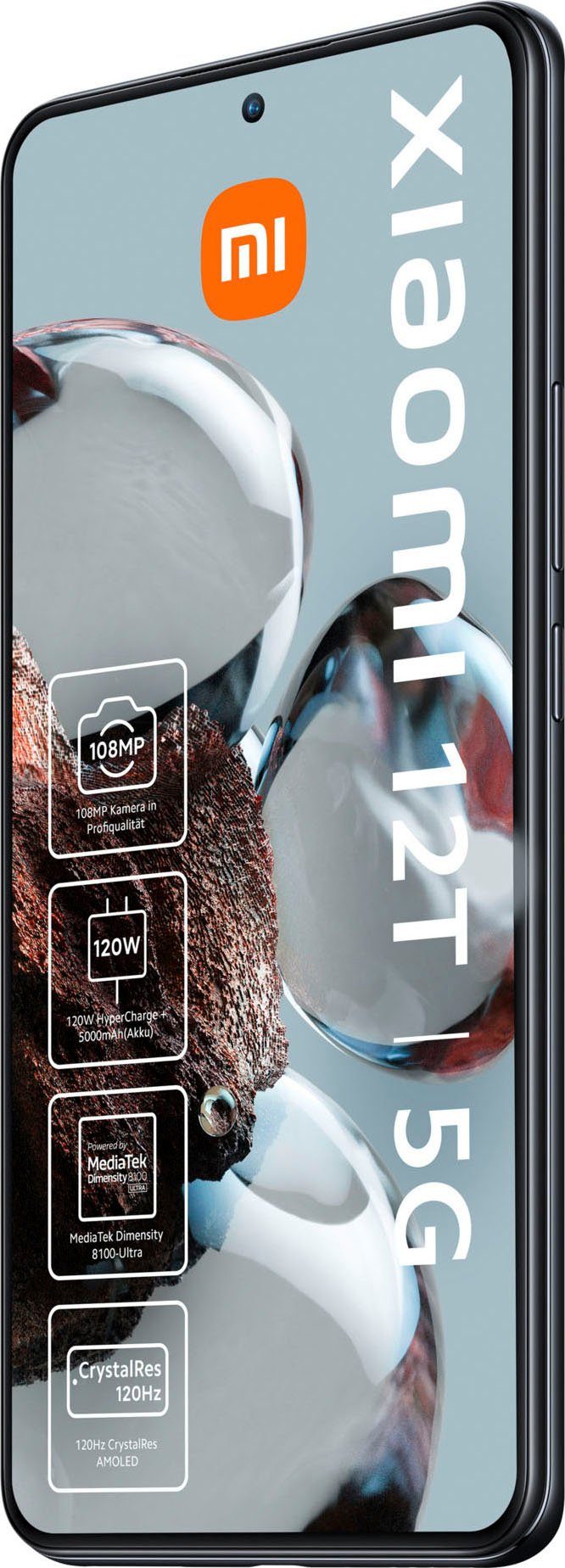 Xiaomi 12T 8GB+256GB Smartphone (16,9 cm/6,67 Zoll, 256 GB Speicherplatz, 108 MP Kamera)