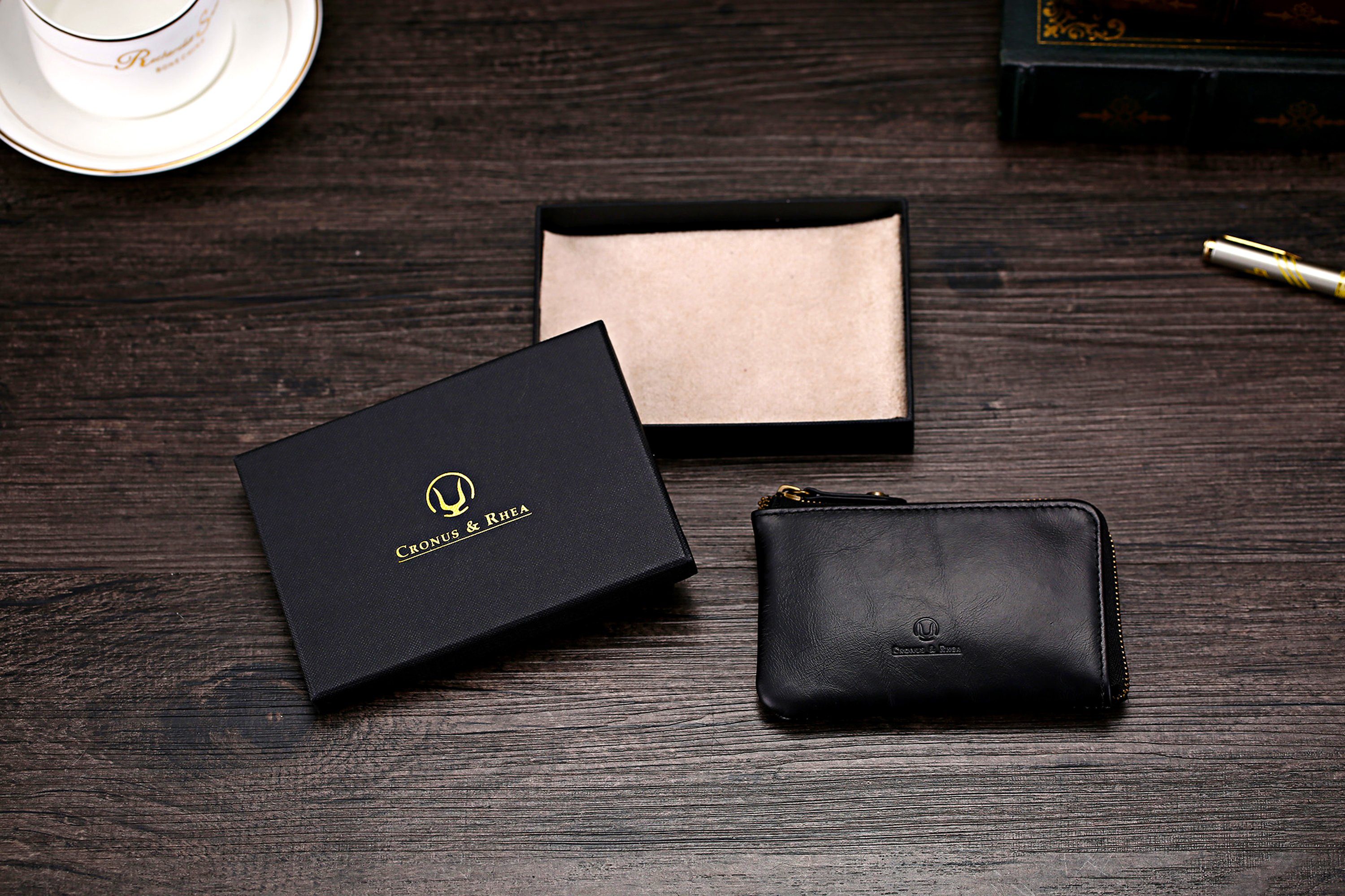 Cerbery Schlüsseltasche Cronus & Rhea - Luxus Schlüsselmäppchen aus exklusivem Leder (Aeacus) - Schlüsselanhänger Schlüsseletui Schlüsselhalter Echtleder mit eleganter Geschenkbox