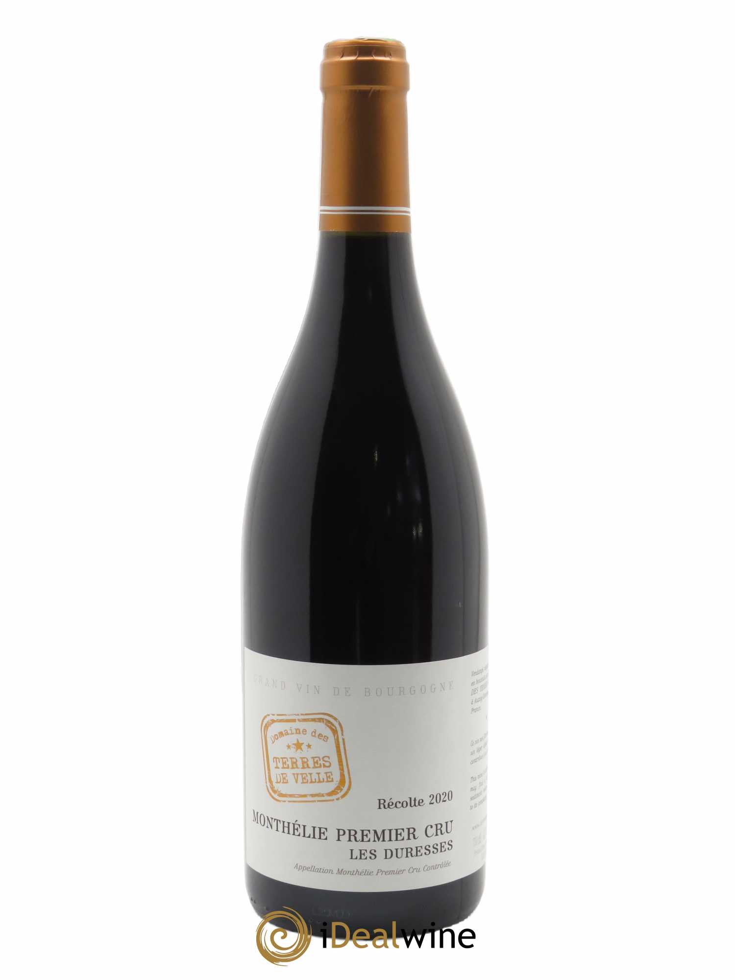 Monthélie 1er Cru Les Duresses Terres de Velle  2020 - Lot de 1 Bouteille