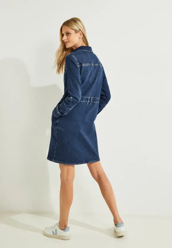 CECIL Blaues Jeanskleid