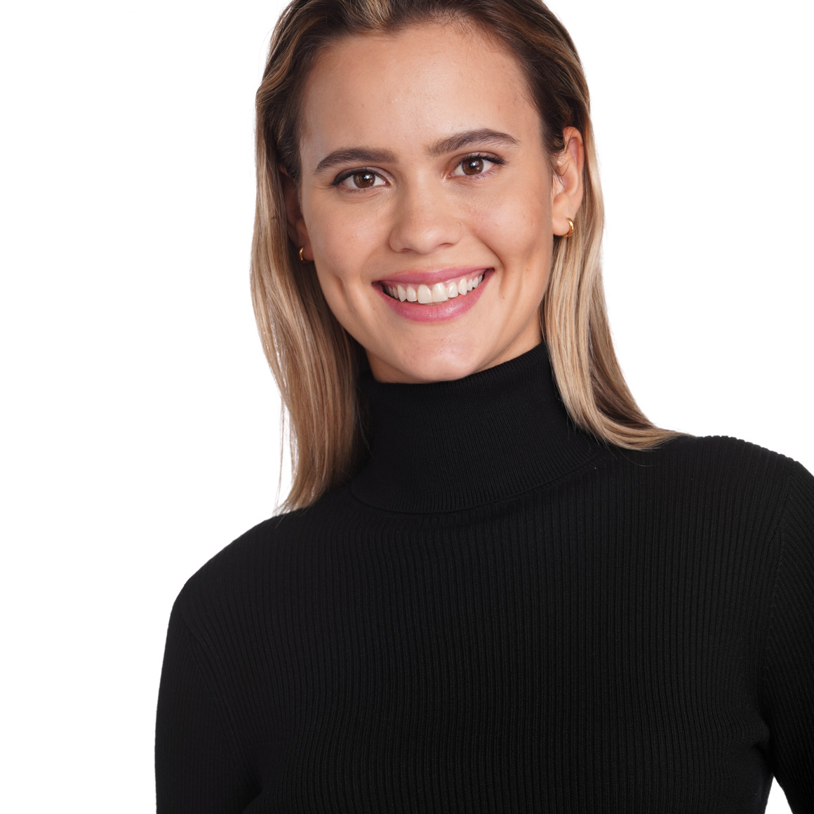 Damen Rollkragenpullover gerippt