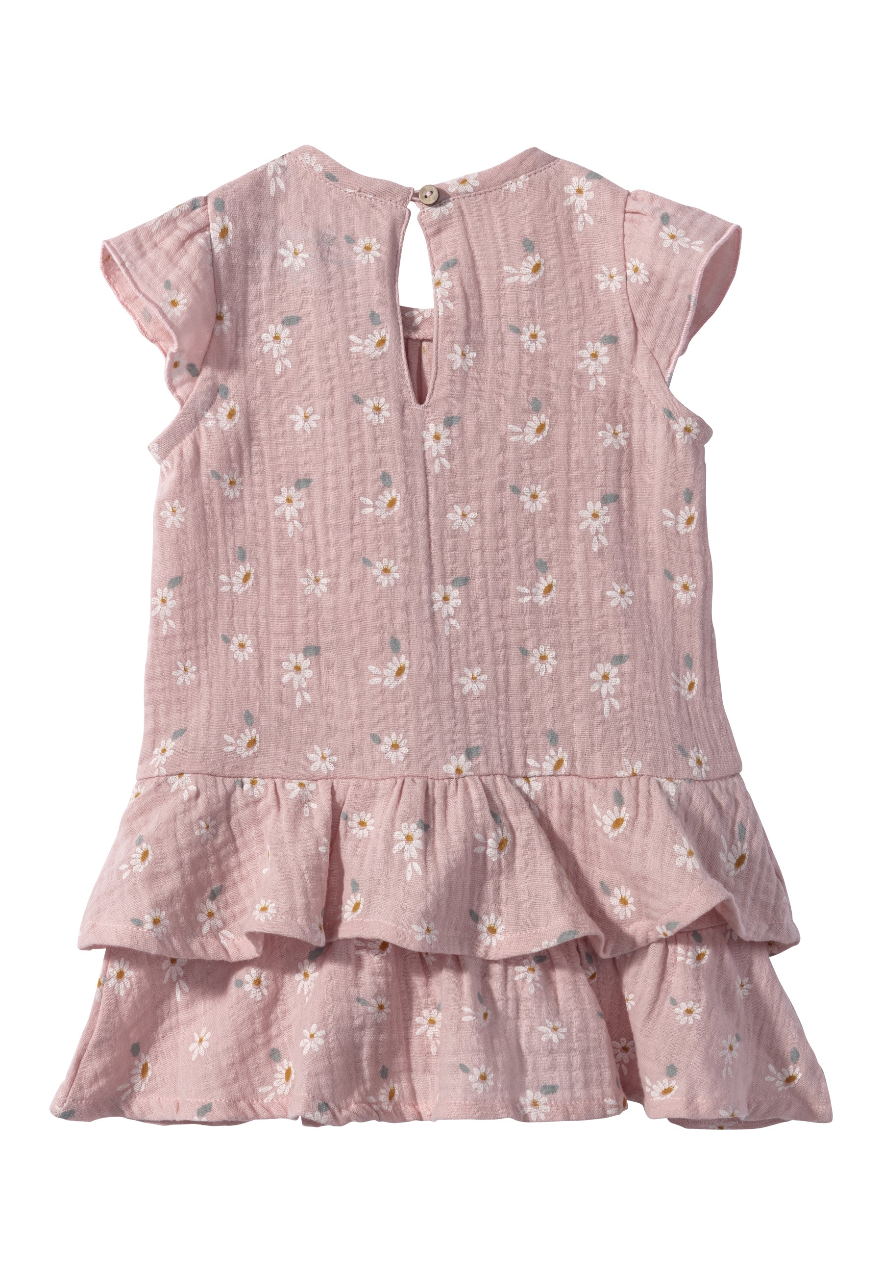 Babykleid bedruckt mit Gänseblümchen in versch. Farben