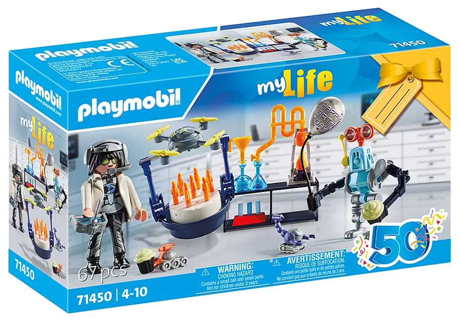 Forscher mit Robotern
