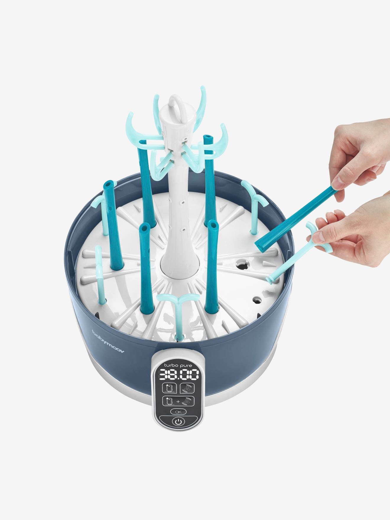 Stérilisateur et sèche-biberons électrique BABYMOOV Turbo Pure gris