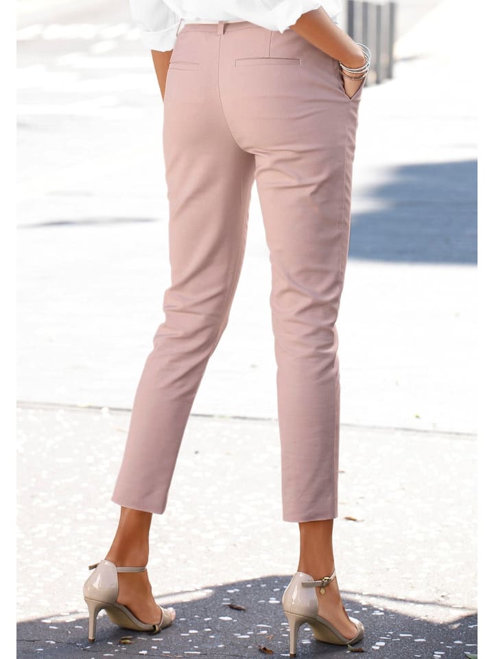 LASCANA Chinohose in rosé günstig kaufen