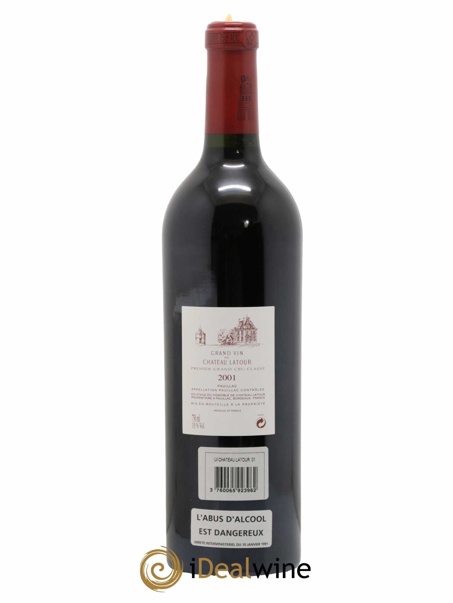 Château Latour 1er Grand Cru Classé  2001 - Lot de 1 Bouteille