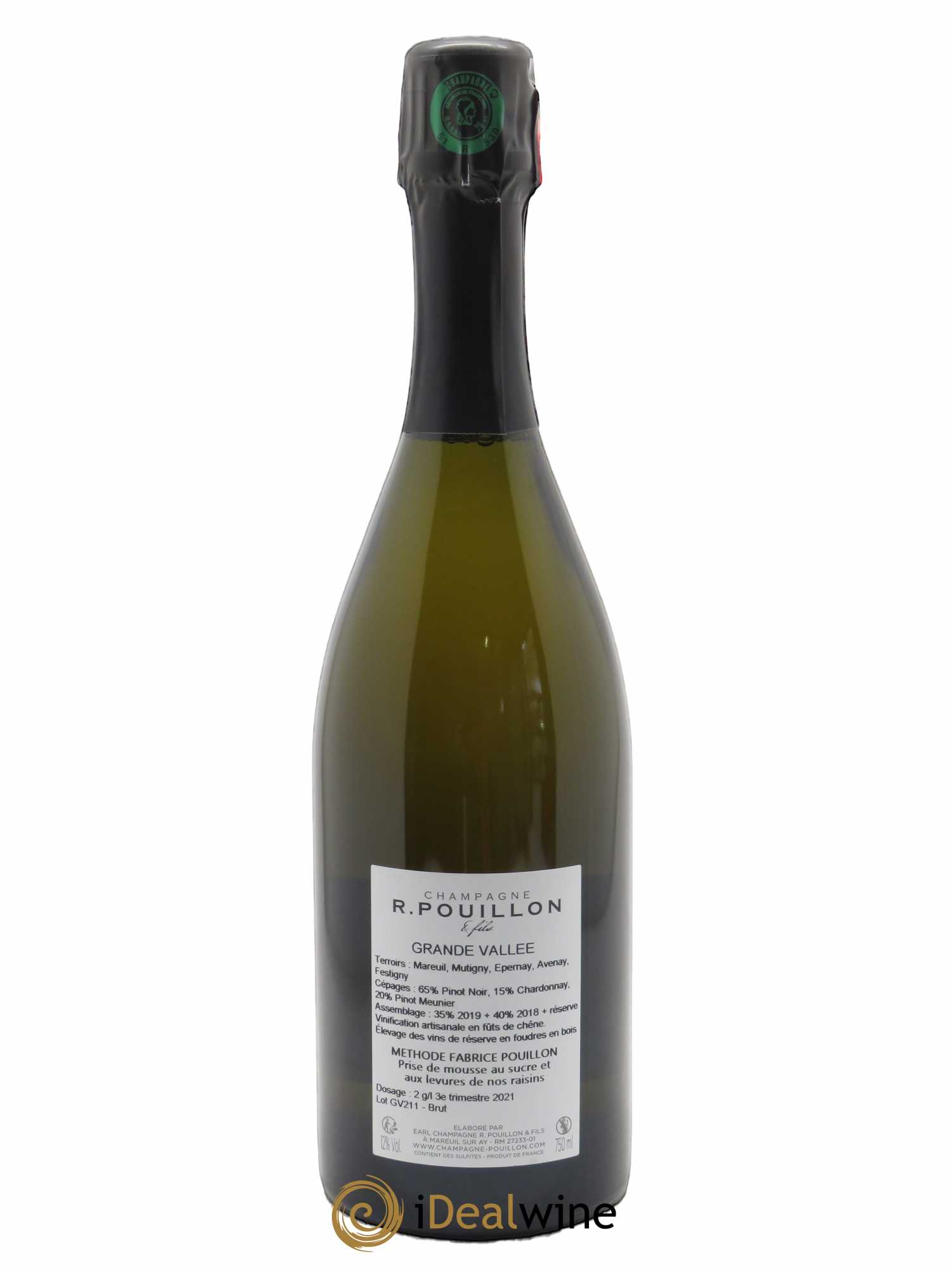 Grande Vallée Brut (anciennement Brut Réserve) R. Pouillon & fils   - Lot de 1 Bouteille