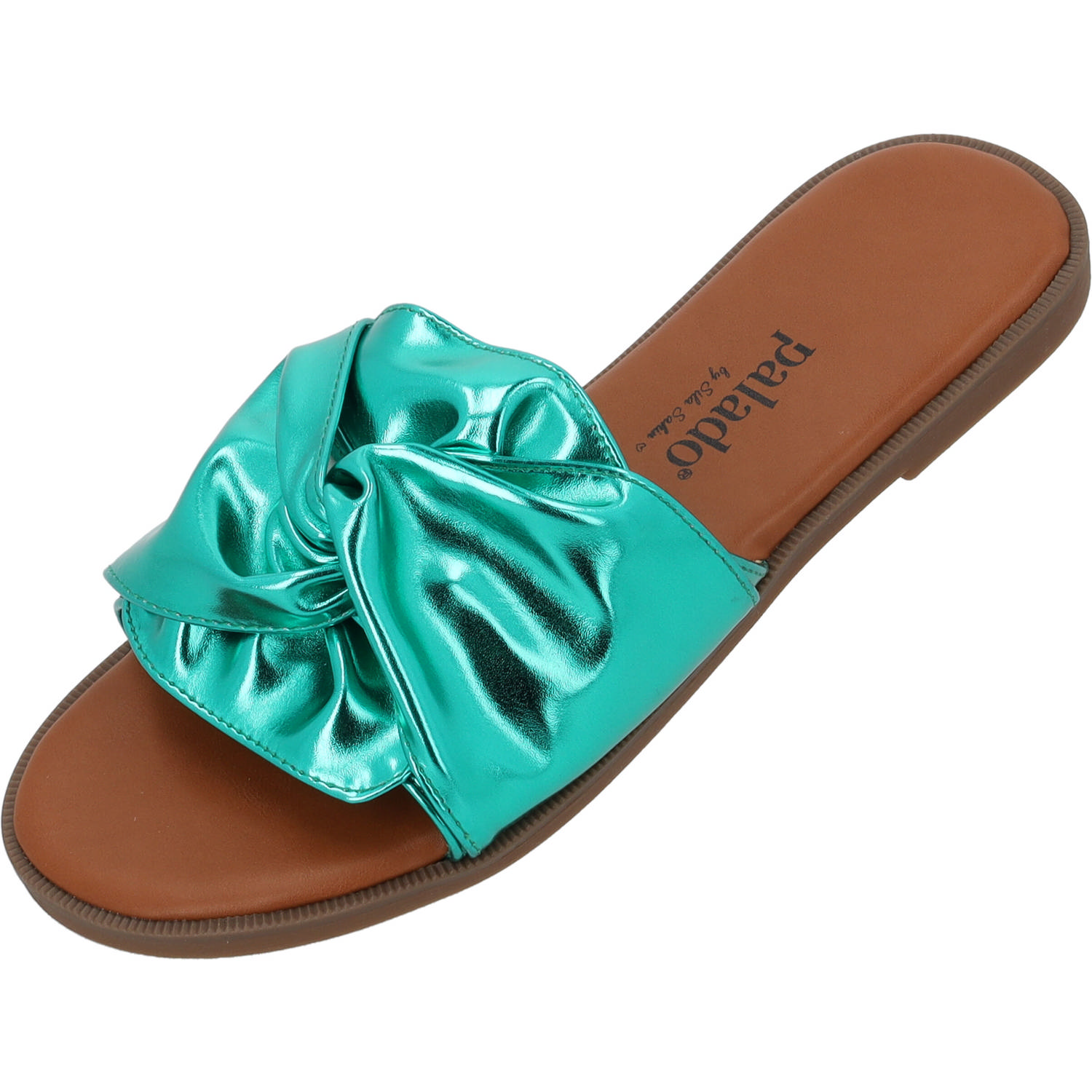 Palado Namar by Sila Sahin, Pantoletten, Damen, Grün Metallic