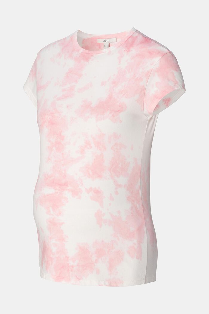 Baumwoll-T-Shirt mit Ice-Dye-Batikmuster