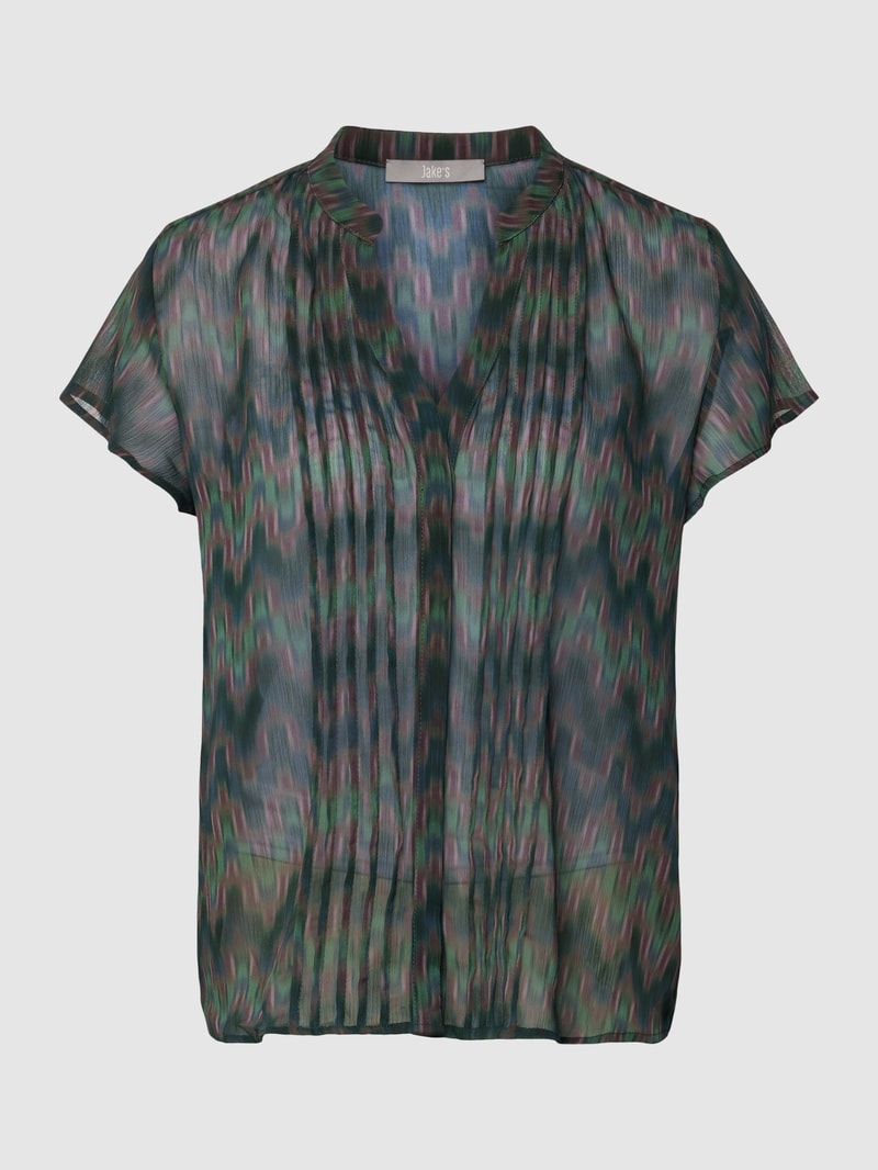 Bluse mit semitransparentem Design in grün