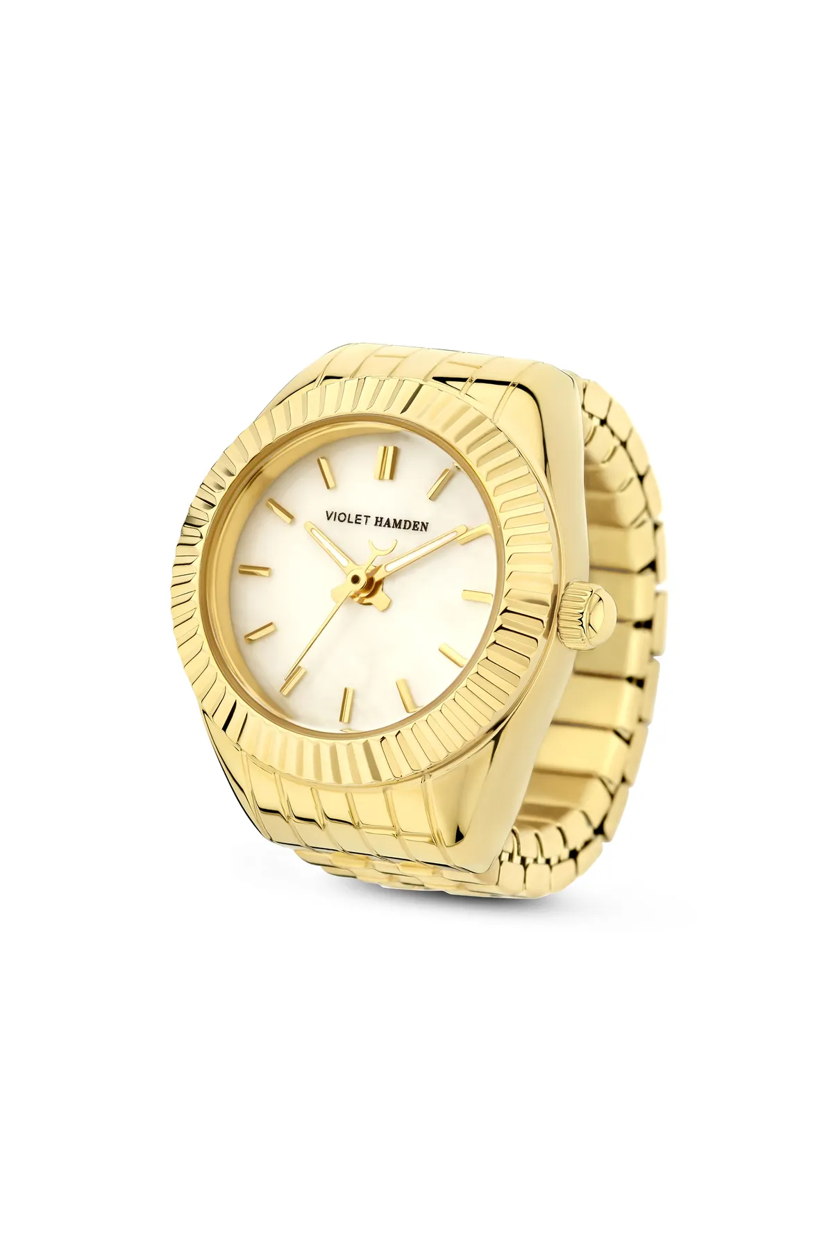 Violet Hamden  Sunrise Goudkleurig Ring Horloge VH07017