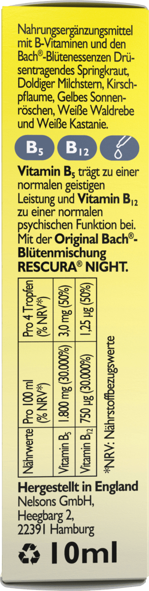 Bachblüten Nachtruhe Tropfen, 10 ml