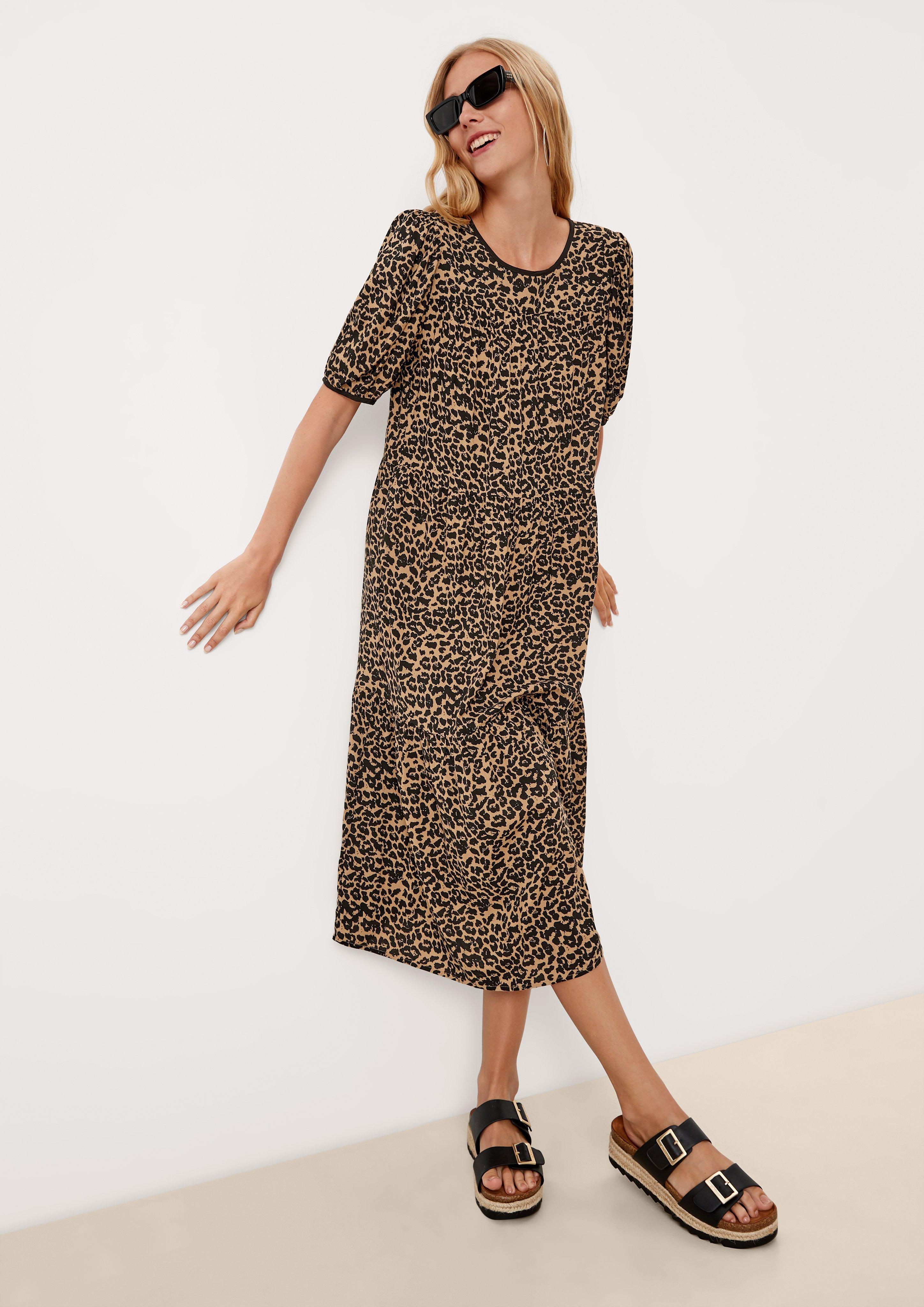 Stufenkleid mit Animalprint  2125255-84A1