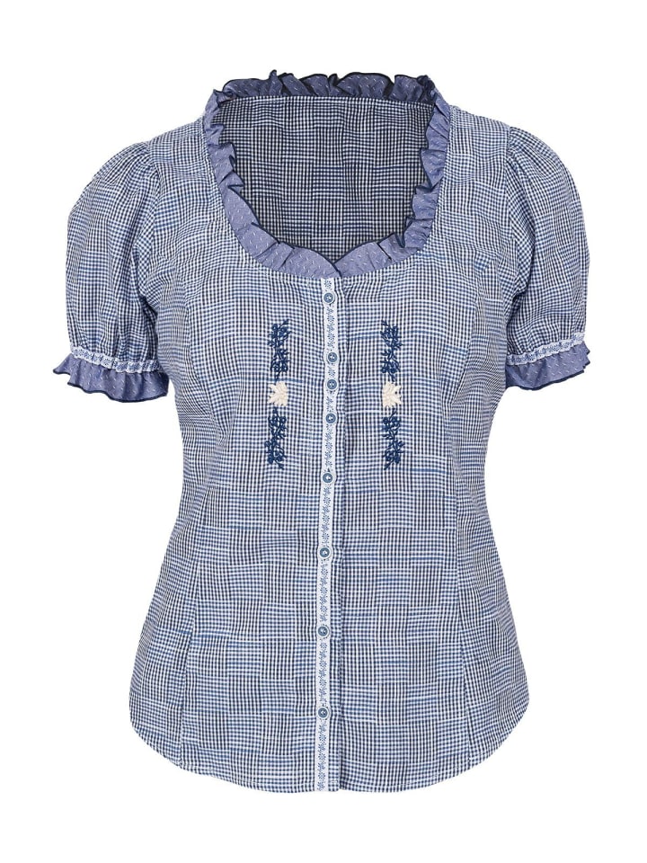 OS-Trachten Bluse 451004-3439-48 in jeansblau günstig kaufen 48