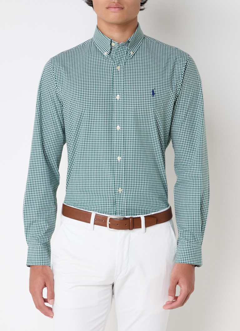 Srajca Ralph Lauren Custom fit s karo vzorcem in vezenim logotipom