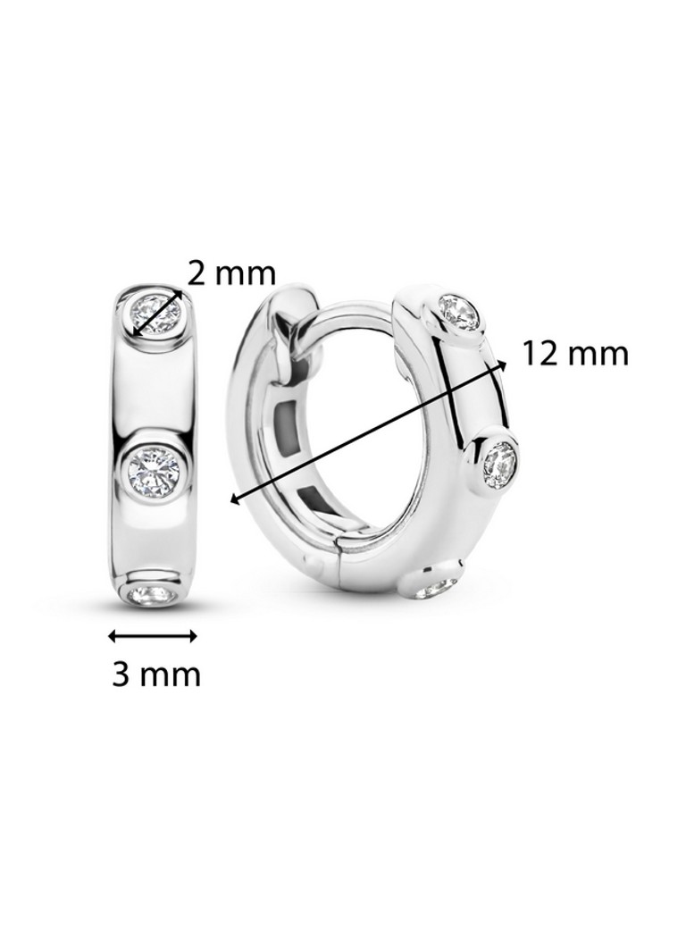TI SENTO - Milano Silver hoop earrings with zirconia 7953ZI_H