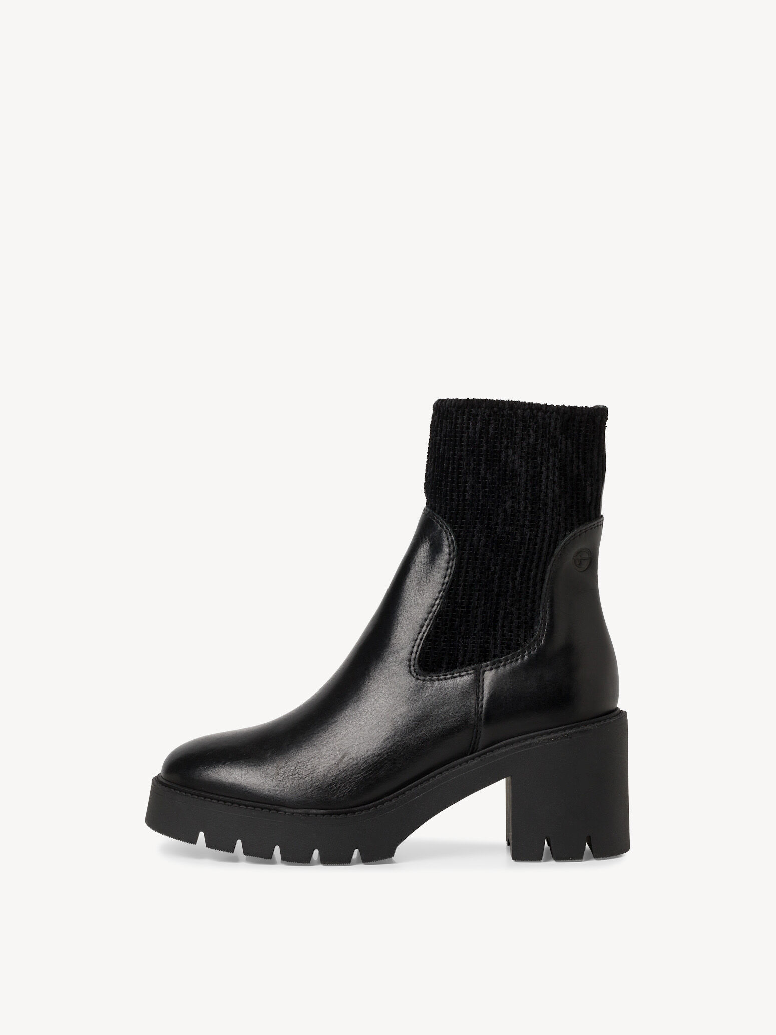 Bottine Chelsea en cuir - noir
